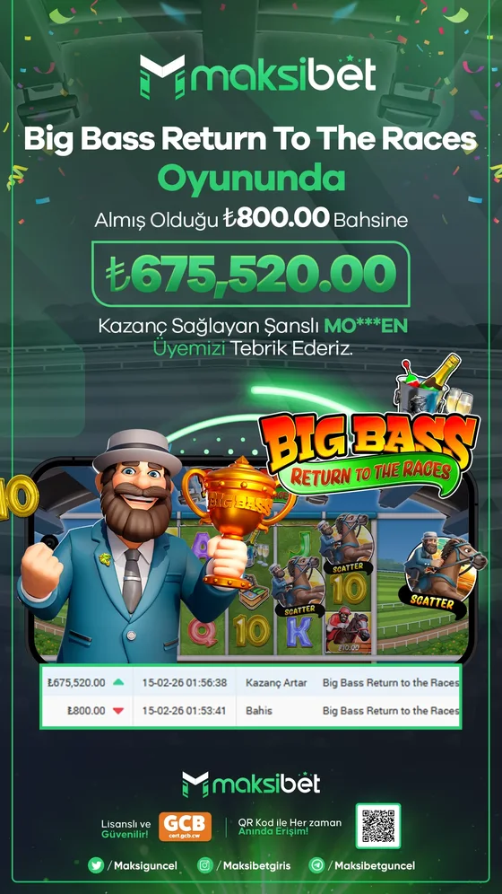 Big Bass Return oyununda kazanan Maksibet üyesi