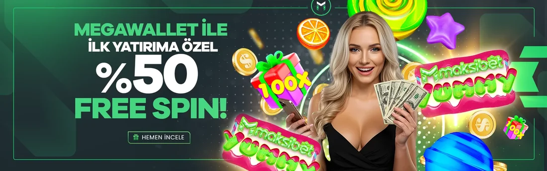 Maksibet MegaWallet ile ilk yatırıma özel %50 free spin kampanyası